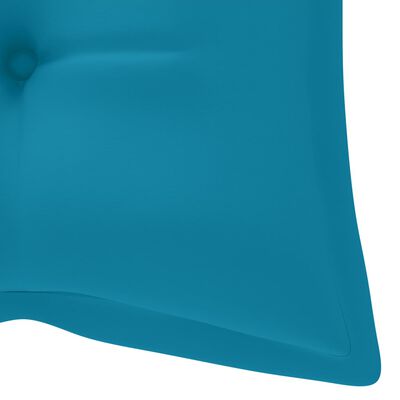 vidaXL Houpačka se světle modrou poduškou 170 cm masivní teak
