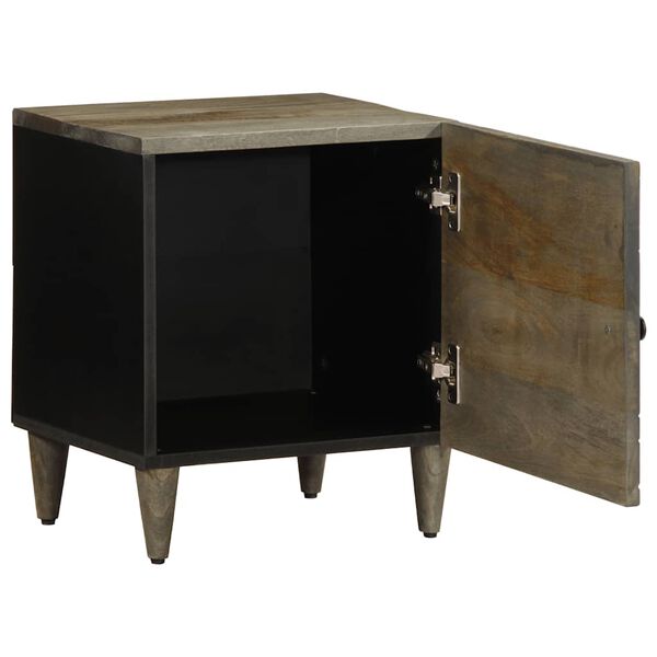 vidaXL Nočn&iacute; stolek světle &scaron;ed&aacute; 40x33x46 cm masivn&iacute; mangovn&iacute;kov&eacute; dřevo