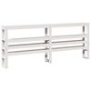 vidaXL Čelo postele s policemi b&iacute;l&eacute; 200 cm masivn&iacute; borovice