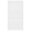 vidaXL Knihovna se 3 policemi b&iacute;l&aacute; 60 x 30 x 114 cm dřevotř&iacute;ska