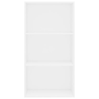 vidaXL Knihovna se 3 policemi bílá 60 x 30 x 114 cm dřevotříska