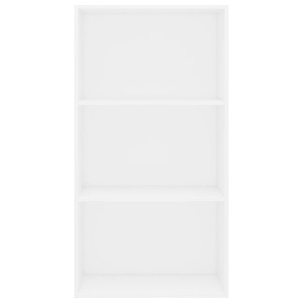 vidaXL Knihovna se 3 policemi b&iacute;l&aacute; 60 x 30 x 114 cm dřevotř&iacute;ska