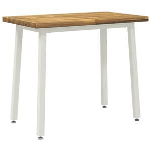 vidaXL Čtvercov&yacute; j&iacute;deln&iacute; stůl 90 x 55 x 75 cm Masivn&iacute; ak&aacute;tov&eacute; dřevo