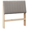 vidaXL Čalouněn&eacute; čelo postele Taupe 90 cm Masivn&iacute; borov&eacute; dřevo