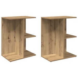 vidaXL Nočn&iacute; stolky 2 ks dub artisan 46,5x29x61 cm kompozitn&iacute; dřevo