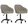 vidaXL Otočné jídelní židle 2 ks světle šedé samet