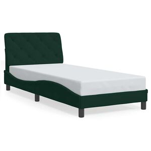 vidaXL R&aacute;m postele bez matrace tmavě zelen&aacute; 80 x 200 cm samet