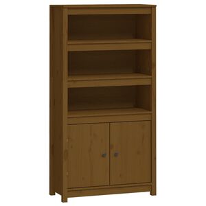 vidaXL Skř&iacute;ň highboard medově hněd&aacute; 80 x 35 x 154 cm masivn&iacute; borovice