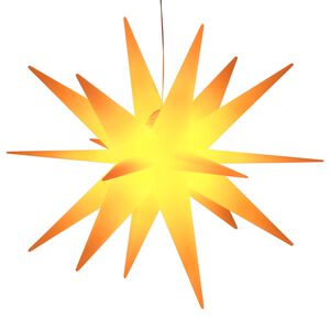 vidaXL Sv&iacute;t&iacute;c&iacute; v&aacute;nočn&iacute; hvězda s LED skl&aacute;dac&iacute; žlut&aacute; 43 cm
