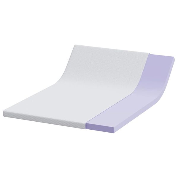 vidaXL Topper na matraci B&iacute;l&aacute; 160 x 200 cm Jacquardov&aacute; tkanina