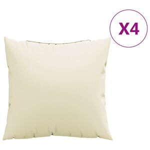 vidaXL Pol&scaron;t&aacute;ře na pohovku 4 ks kr&eacute;mov&eacute; 40 x 40 cm textil
