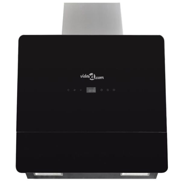 Digestoř z černého tvrzeného skla s displejem 600 mm