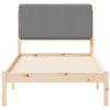 vidaXL R&aacute;m postele s čalouněn&yacute;m čelem s čelo Světle &scaron;ed&aacute; 80 x 200 cm