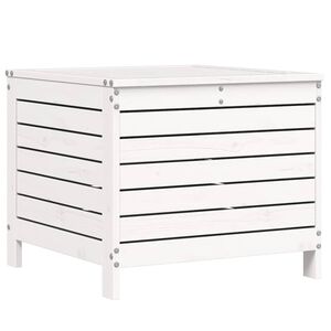 vidaXL Zahradn&iacute; podnožka b&iacute;l&aacute; 62 x 63,5 x 53,5 cm masivn&iacute; borov&eacute; dřevo