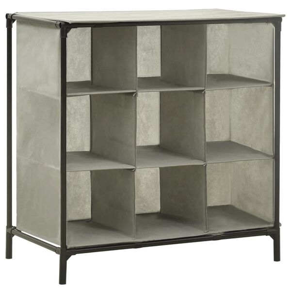 vidaXL Botn&iacute;k 57 x 36 x 61 cm netkan&aacute; textilie a ocel &scaron;ed&yacute;