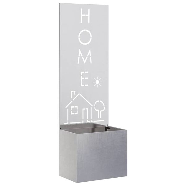 vidaXL Soukrom&iacute; na zahradě Řezac&iacute; Stř&iacute;brn&aacute; 50 x 140 cm Nerezov&aacute; ocel