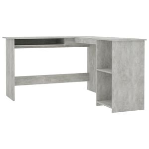 vidaXL Rohov&yacute; psac&iacute; stůl betonově &scaron;ed&yacute; 120x140x75 cm kompozitn&iacute; dřevo