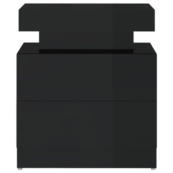 vidaXL Noční stolek černý s vysokým leskem 45x35x52cm kompozitní dřevo
