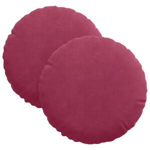 vidaXL Pol&scaron;t&aacute;ře na sedadla 2 ks samet V&iacute;no Červen&eacute; &Oslash;30 x 13 cm