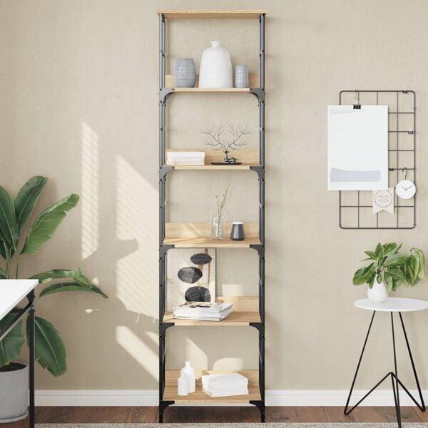 vidaXL Knihovna dub sonoma 50x33x188,5 cm konstrukčn&iacute; dřevo