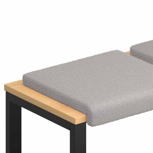 vidaXL Pol&scaron;t&aacute;ř na lavici 4 ks Sherpa l&aacute;tka Světle &scaron;ed&aacute; Hloubka 35 cm