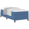 vidaXL Postel s boxspringem Modr&aacute; 90 x 190 cm Žebrovan&aacute; l&aacute;tka