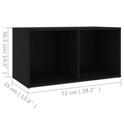 vidaXL TV stolek černý 72 x 35 x 36,5 cm dřevotříska