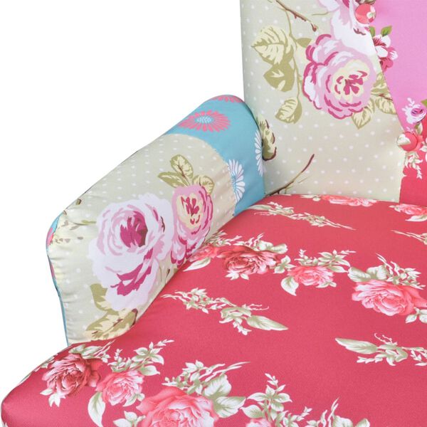 vidaXL Francouzsk&eacute; křeslo patchwork textil