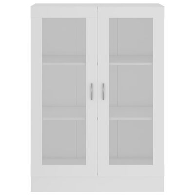 vidaXL Prosklená skříň bílá 82,5 x 30,5 x 115 cm dřevotříska