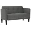 vidaXL Loveseat Sofa tmavě &scaron;ed&aacute; 111 cm textil