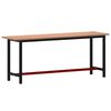 vidaXL Pracovn&iacute; stůl 200 x 55 x 81,5 cm masivn&iacute; bukov&eacute; dřevo a kov
