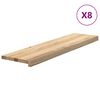 vidaXL N&aacute;&scaron;lapy na schody 8 ks neo&scaron;etřen&eacute; 100x30x2 cm masivn&iacute; dub
