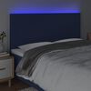 vidaXL Čelo postele s LED modr&eacute; 180x5x118/128 cm textil