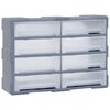 vidaXL Organiz&eacute;r s 8 velk&yacute;mi z&aacute;suvkami 52 x 16 x 37 cm