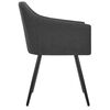 323094 vidaXL Dining Chairs 2 pcs Dark Grey Fabric