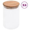 vidaXL Skleněn&eacute; d&oacute;zy s bambusov&yacute;m v&iacute;čkem 4 ks 800 ml