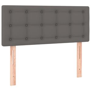 vidaXL Čelo postele &scaron;ed&eacute; 100x5x78/88 cm uměl&aacute; kůže