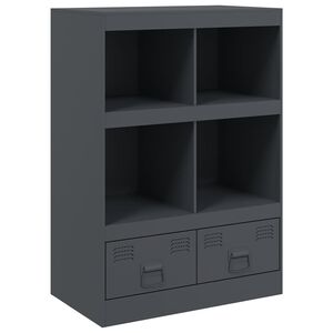 vidaXL Highboard antracitov&yacute; 67 x 39 x 95 cm ocel