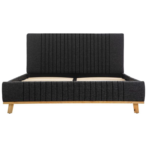 vidaXL R&aacute;m postele tmavě &scaron;ed&yacute; textil 140 x 200 cm