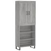 vidaXL Skř&iacute;ň highboard &scaron;ed&aacute; sonoma 69,5 x 34 x 180 cm kompozitn&iacute; dřevo
