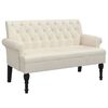 vidaXL Lavice s opěradlem 120 x 62 x 75,5 cm len
