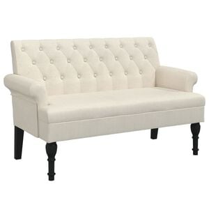 vidaXL Lavice s opěradlem 120 x 62 x 75,5 cm len