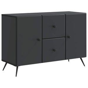 vidaXL Serv&iacute;rovac&iacute; skř&iacute;ň Čern&aacute; 89 x 34,5 x 60 cm Kompozitn&iacute; dřevo