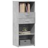 vidaXL Skř&iacute;ň highboard betonově &scaron;ed&aacute; 50 x 42,5 x 124 kompozitn&iacute; dřevo