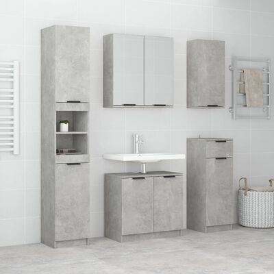 vidaXL 5dílná sada koupelnových skříněk betonově šedá kompozitní dřevo