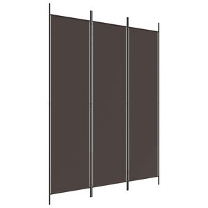 vidaXL 3d&iacute;ln&yacute; parav&aacute;n hněd&yacute; 150x200 cm textil
