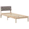 vidaXL R&aacute;m postele Hněd&aacute; a taupe 75 x 190 cm Masivn&iacute; borovicov&eacute; dřevo