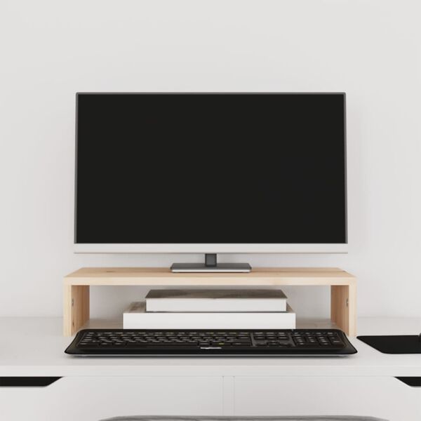 vidaXL Stojan na monitor 50x27x10 cm masivní borové dřevo