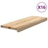 vidaXL N&aacute;&scaron;lapy na schody 16 ks neo&scaron;etřen&eacute; 70x30x2 cm masivn&iacute; dub