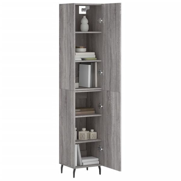vidaXL Skř&iacute;ň highboard &scaron;ed&aacute; sonoma 34,5 x 34 x 180 cm kompozitn&iacute; dřevo